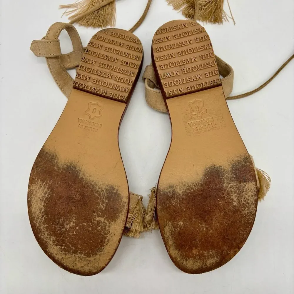 Mystique Ankle Tie Tassle Sandal